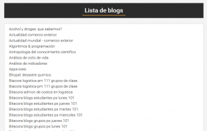 lista de blogs