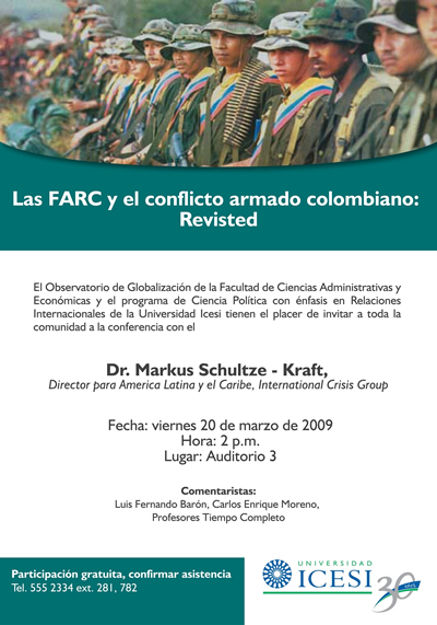 Conferencia: Las FARC y el conflicto armado en Colombia