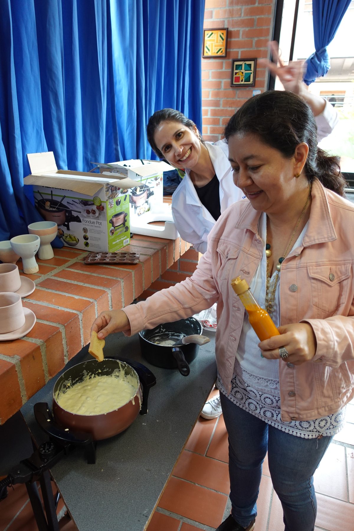 Fondue de queso (hecho en el taller)