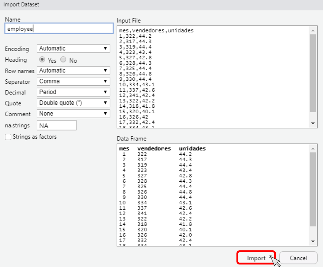 Ventana emergente al cargar un archivo `.txt`