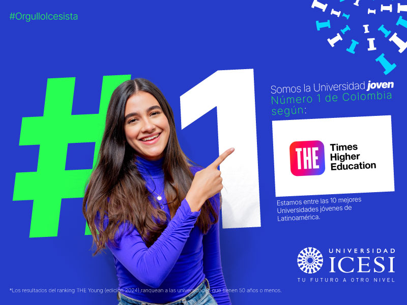 Imagen de fondo Icesi es la mejor Universidad joven de Colombia según el ranking de Times Higher Education Young University 2024