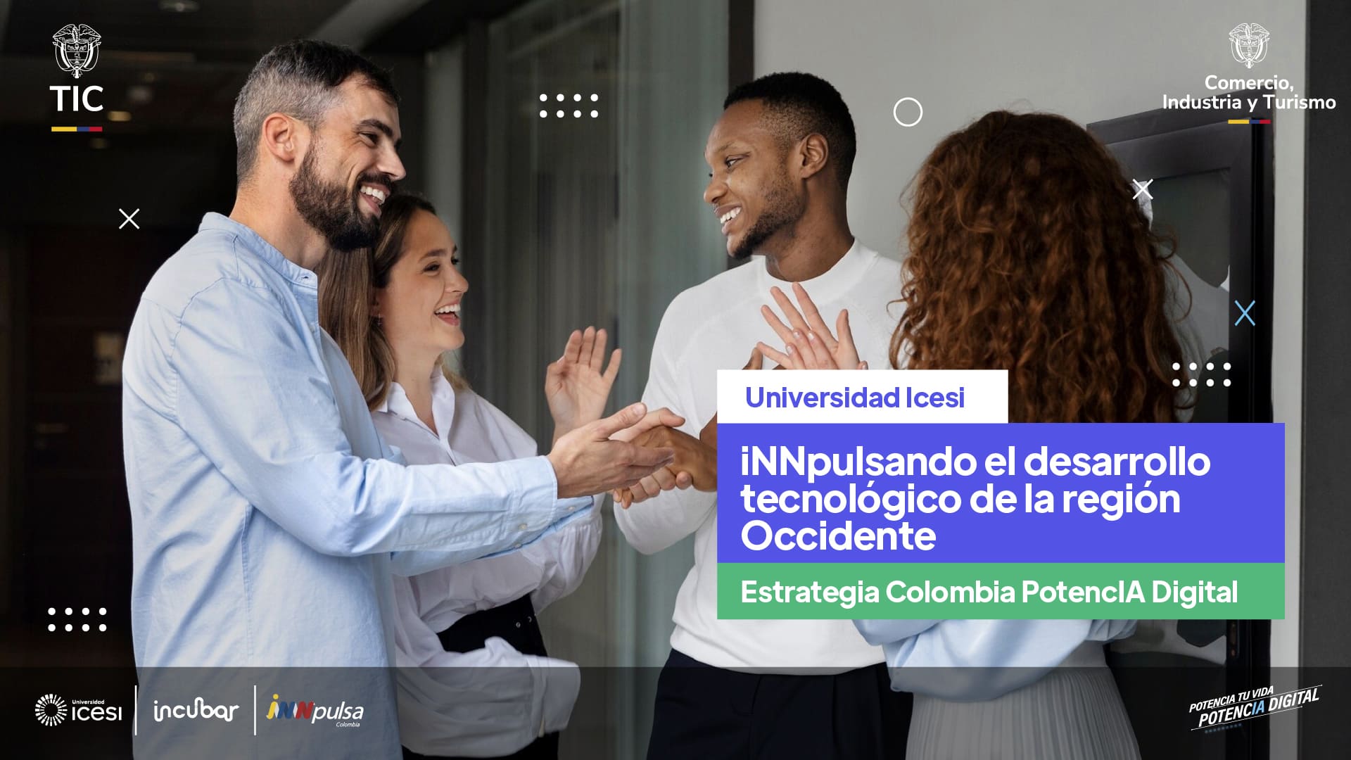 Imagen de fondo Más de 60 espacios de conexión y cocreación para fortalecer el ecosistema de emprendimiento digital del Occidente colombiano