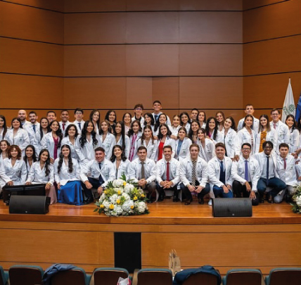 Imagen de fondo 63 estudiantes del Programa de Medicina recibieron sus batas blancas