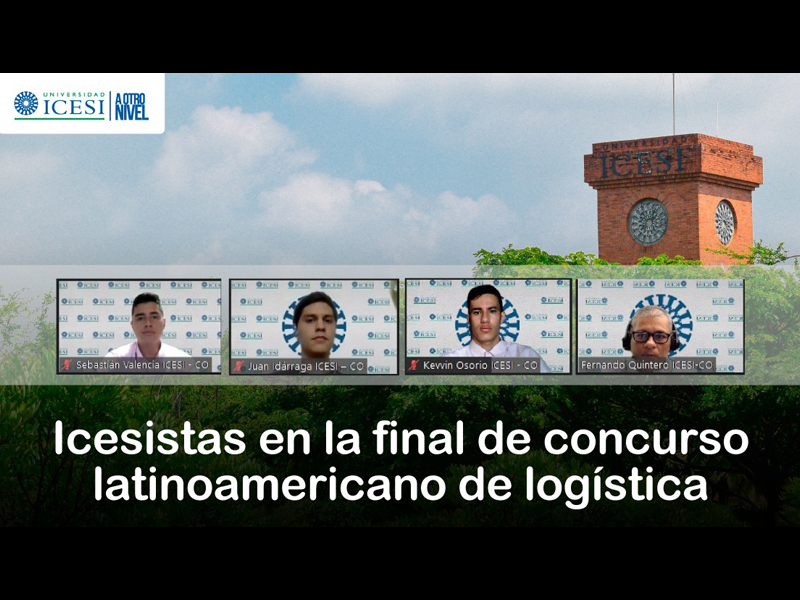 Imagen de fondo Icesistas en la final de concurso latinoamericano de logística